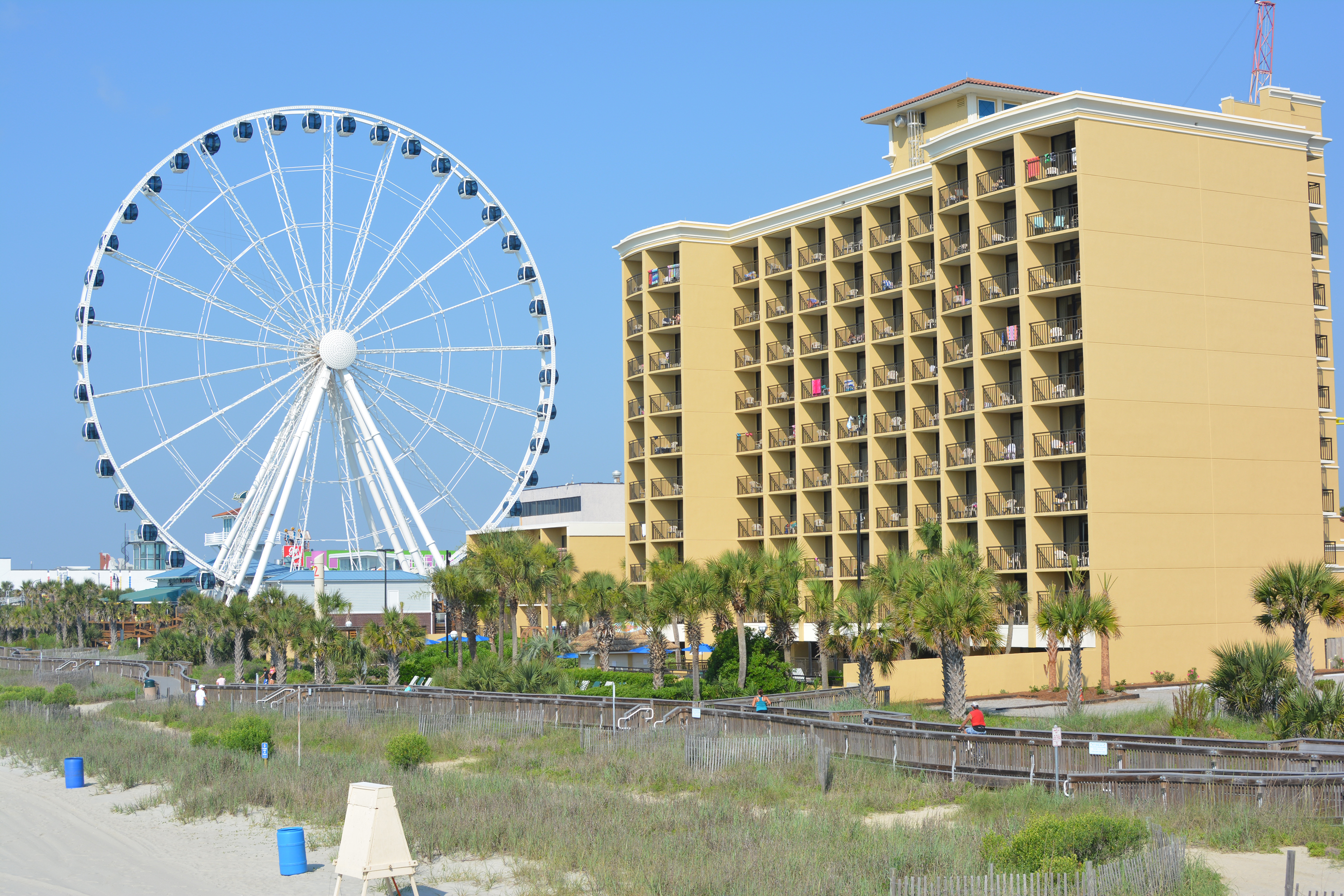 Holiday Pavilion Oceanfront Resort Vacation Rental Condo in downtown Myrtle Beach, SC - no better location for a family beach vacation