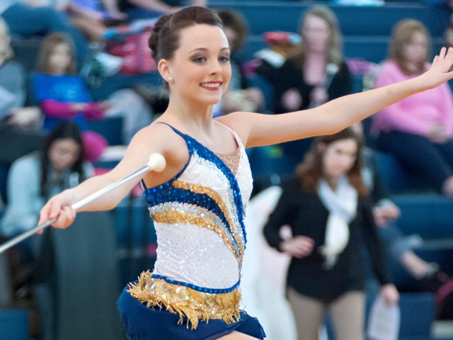 Lindsay Richards Feature Twirler College Park high school baton twirler twirling