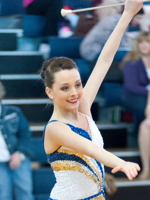 Lindsay Richards Feature Twirler College Park high school baton twirler twirling