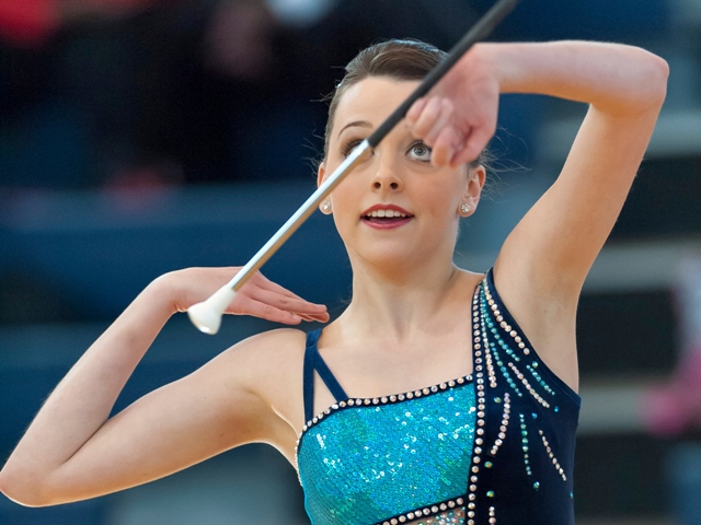 Lindsay Richards Feature Twirler College Park high school baton twirler twirling