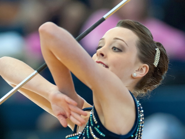 Lindsay Richards Feature Twirler College Park high school baton twirler twirling