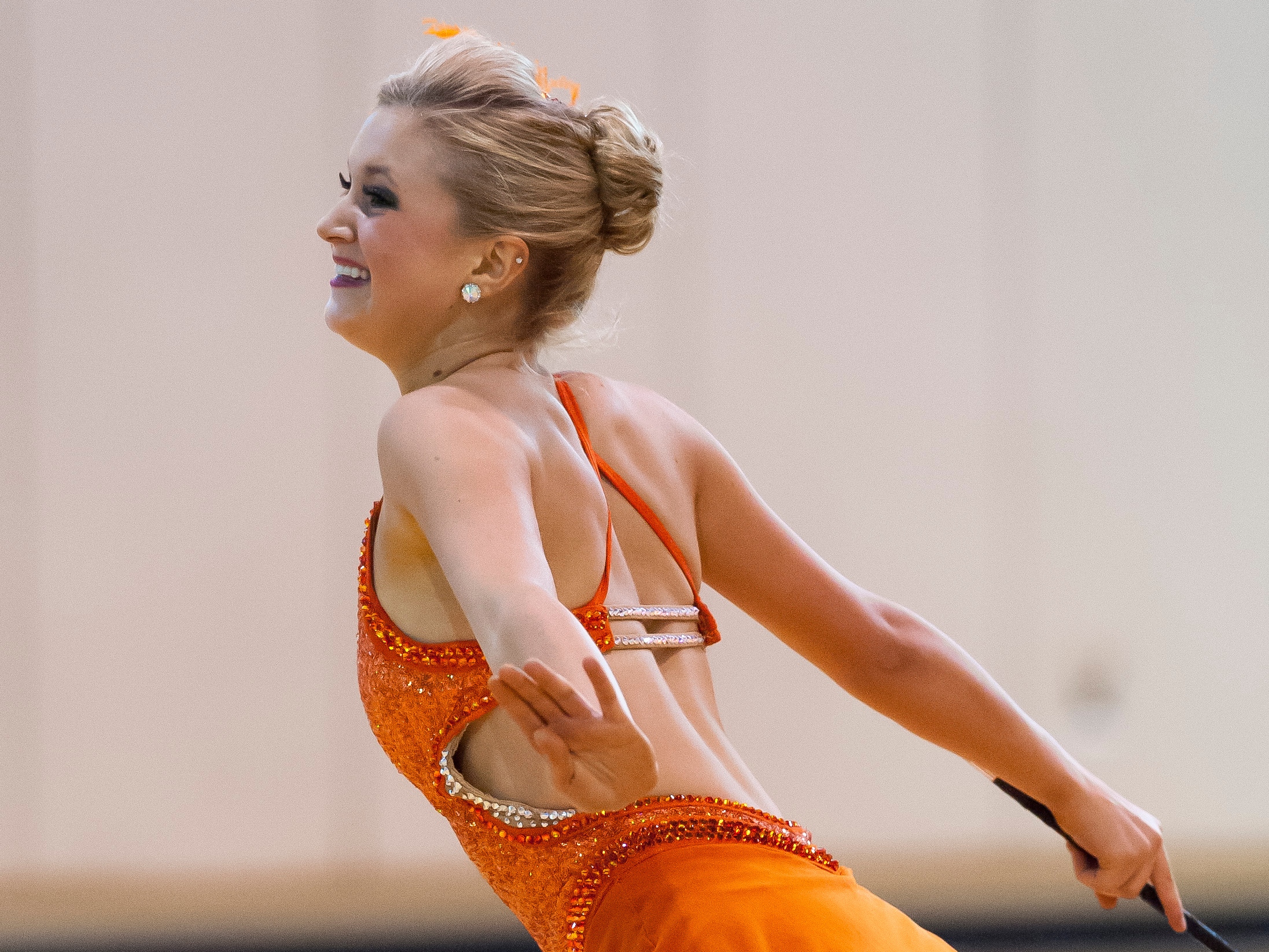 Feature Twirler at The Woodlands High School Lindsey McCormick