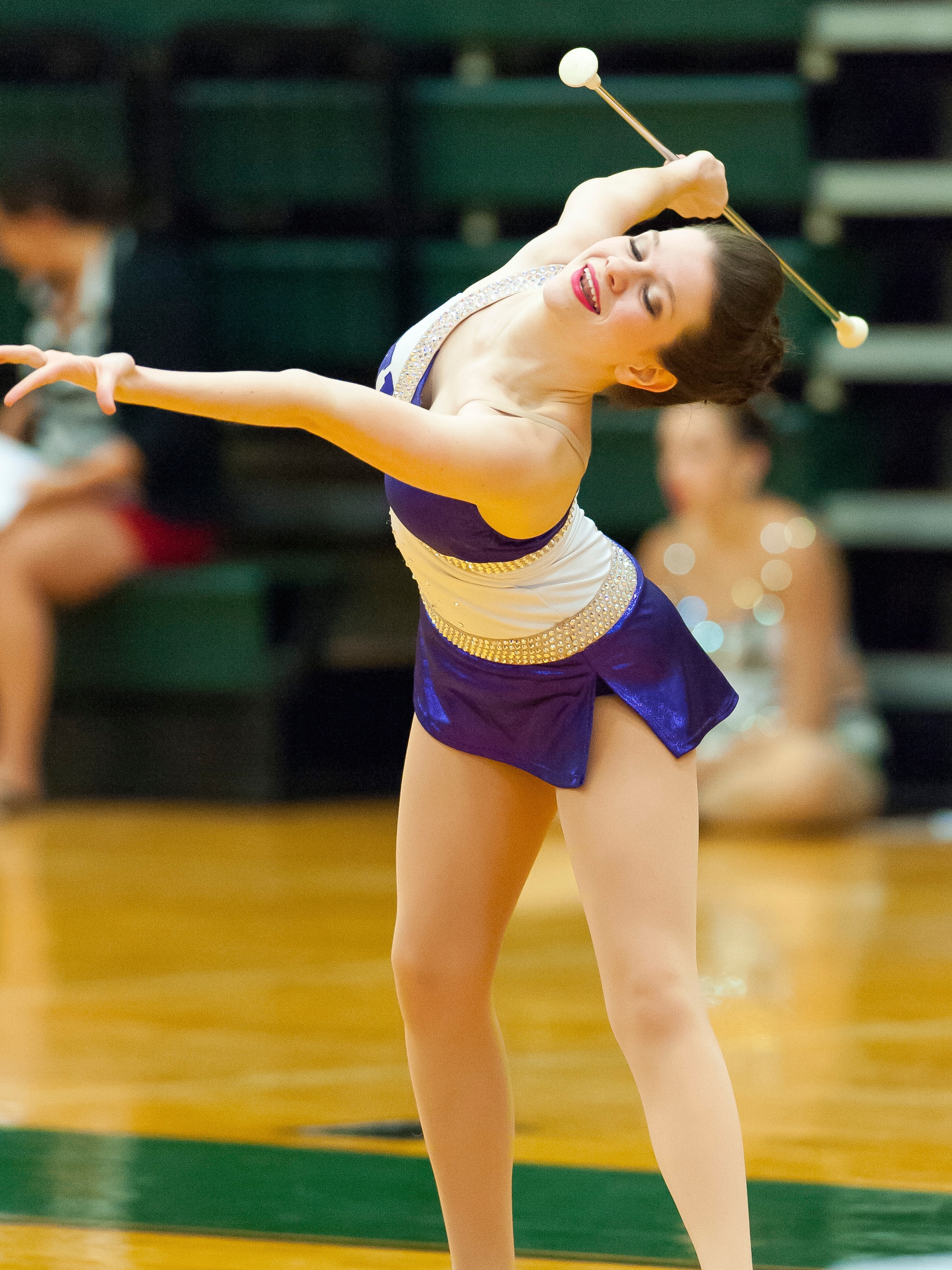 The 2013-2014 TCU Feature Twirler, Kristin Baker, performs her 2-Baton routine at the 2013 Texas State Miss Majorette and Twirling Champions held in Boerne, Texas.