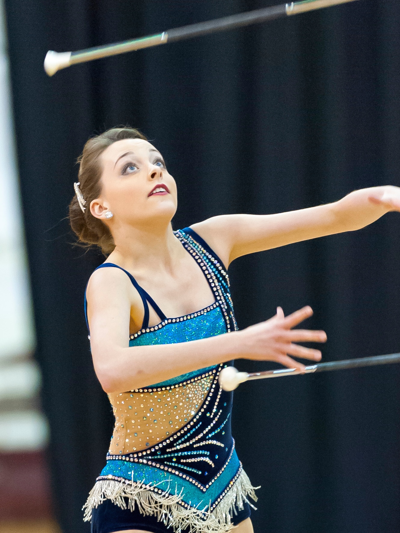 Lindsay Richards performs her 3-Baton routine at the 2013 SW Regional Contest.