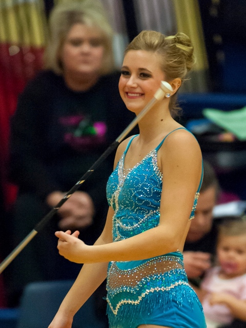 Feature Twirler at The Woodlands High School Lindsey McCormick