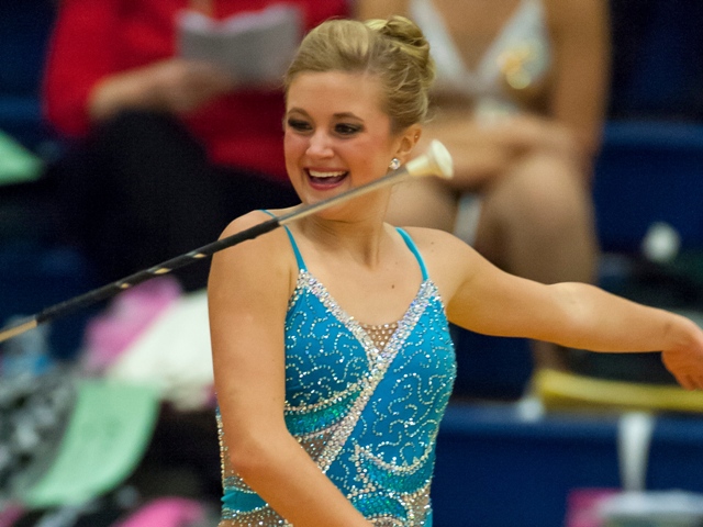 Feature Twirler at The Woodlands High School Lindsey McCormick