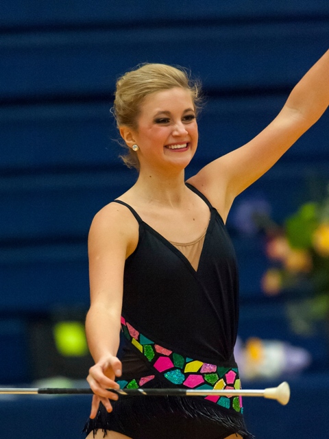 Feature Twirler at The Woodlands High School Lindsey McCormick