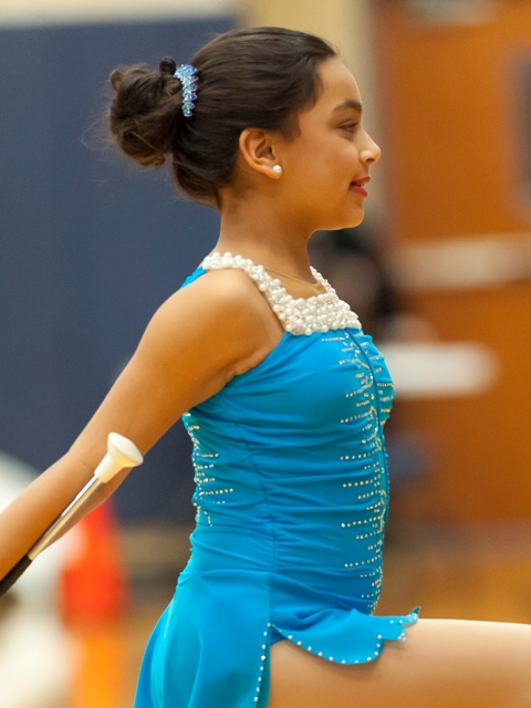  Olivia Pacenco from El Paso, Texas concentrates during her Solo at the 2013 Southwest Regional contest.