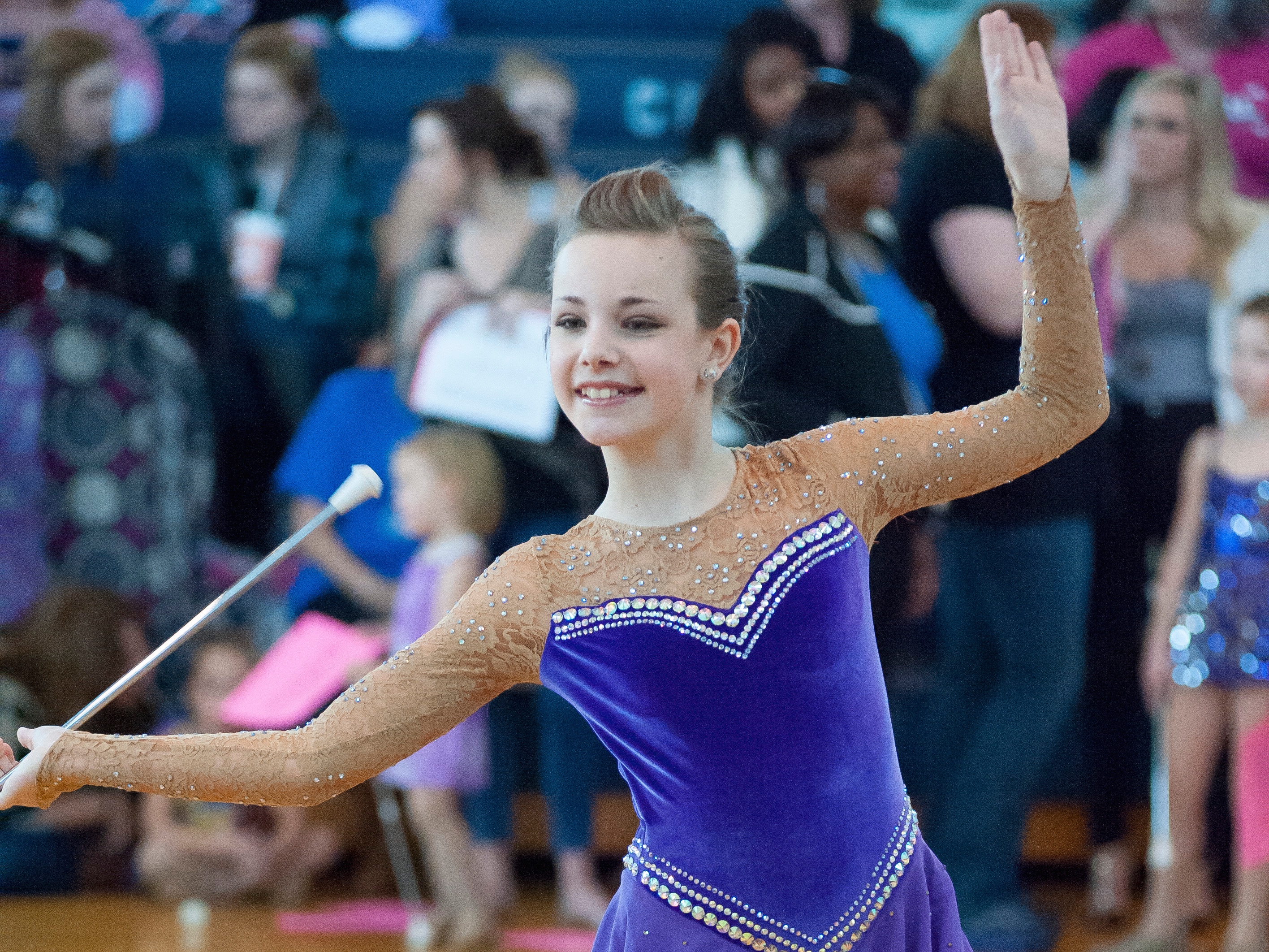 Emma Newsoroff College Park High School Feature Baton Twirler.