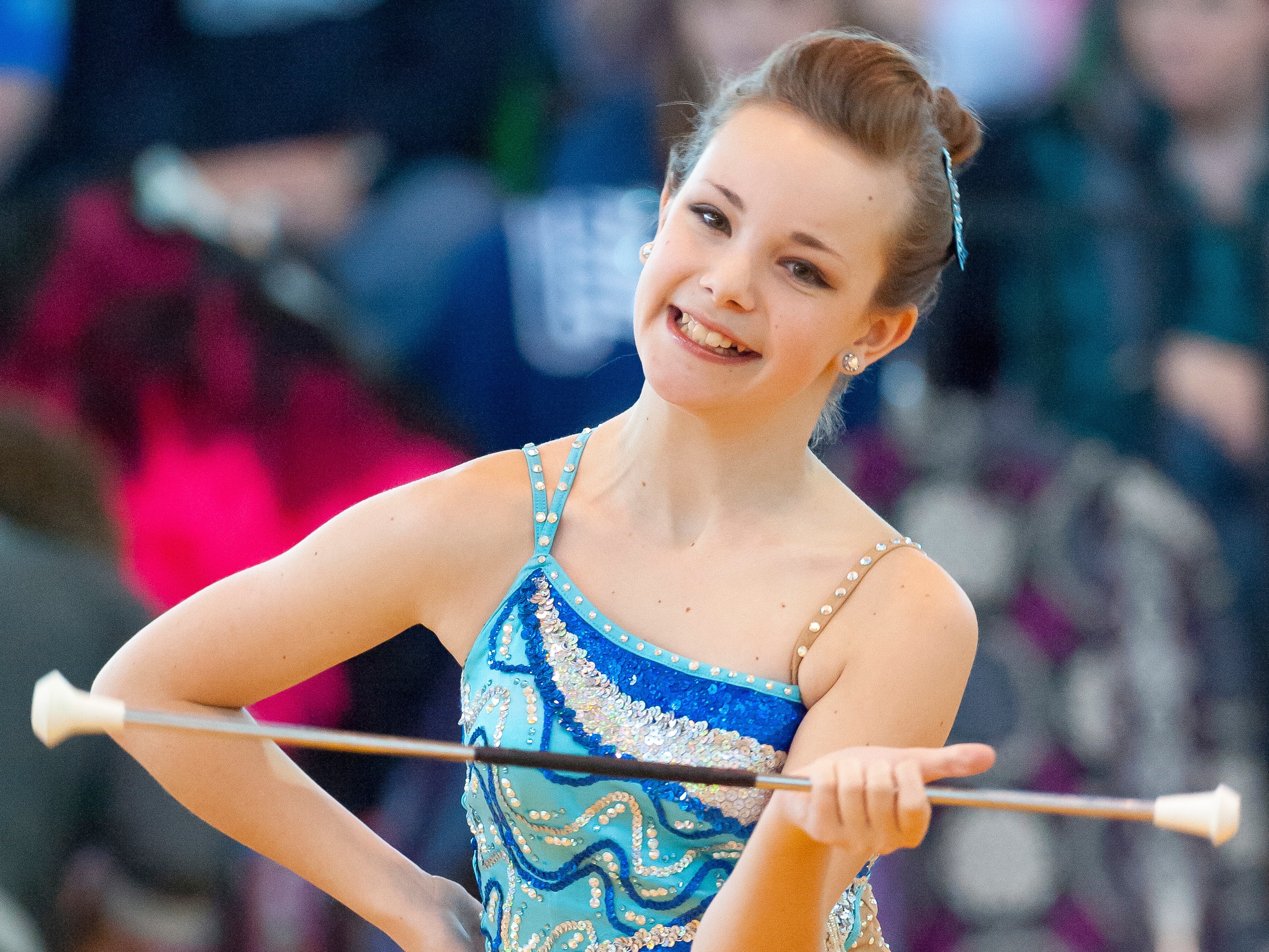 Emma Newsoroff College Park High School Feature Baton Twirler.