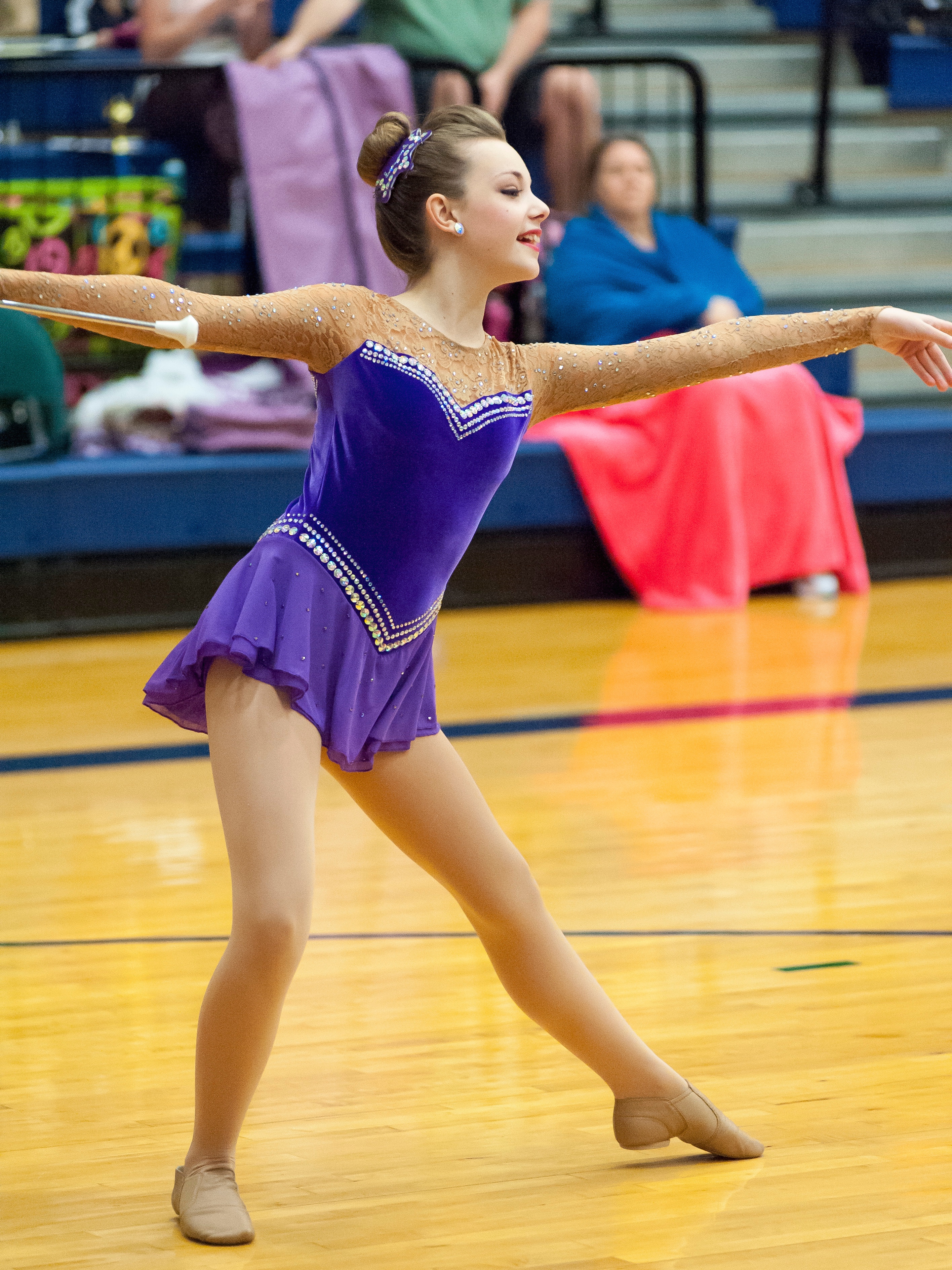 Emma Newsoroff College Park High School Feature Baton Twirler.