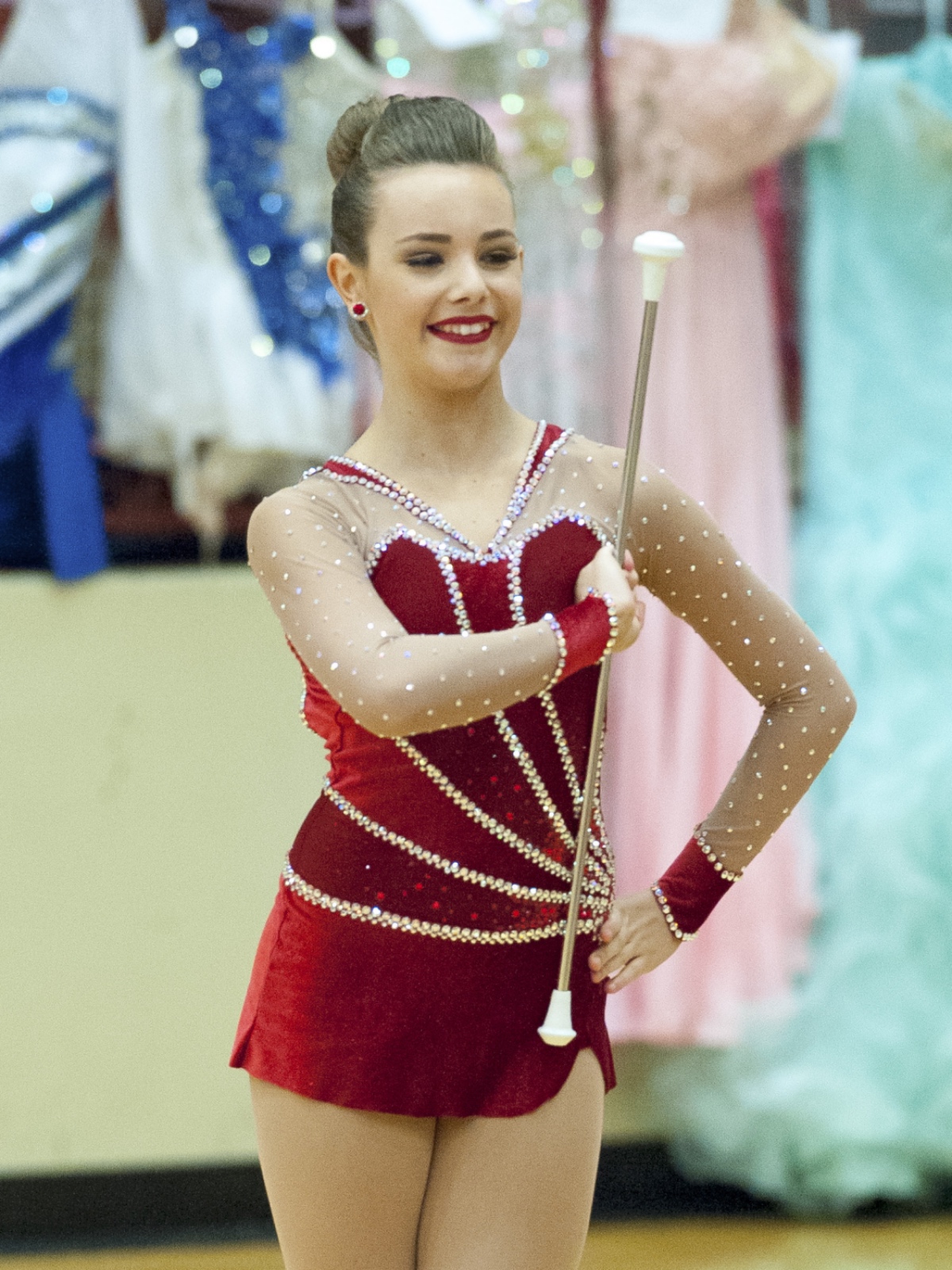 Emma Newsoroff College Park High School Feature Baton Twirler.