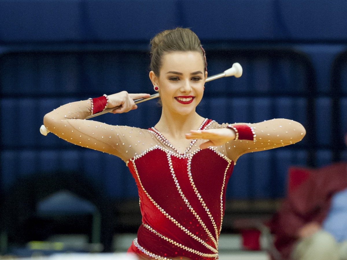 Emma Newsoroff College Park High School Feature Baton Twirler.