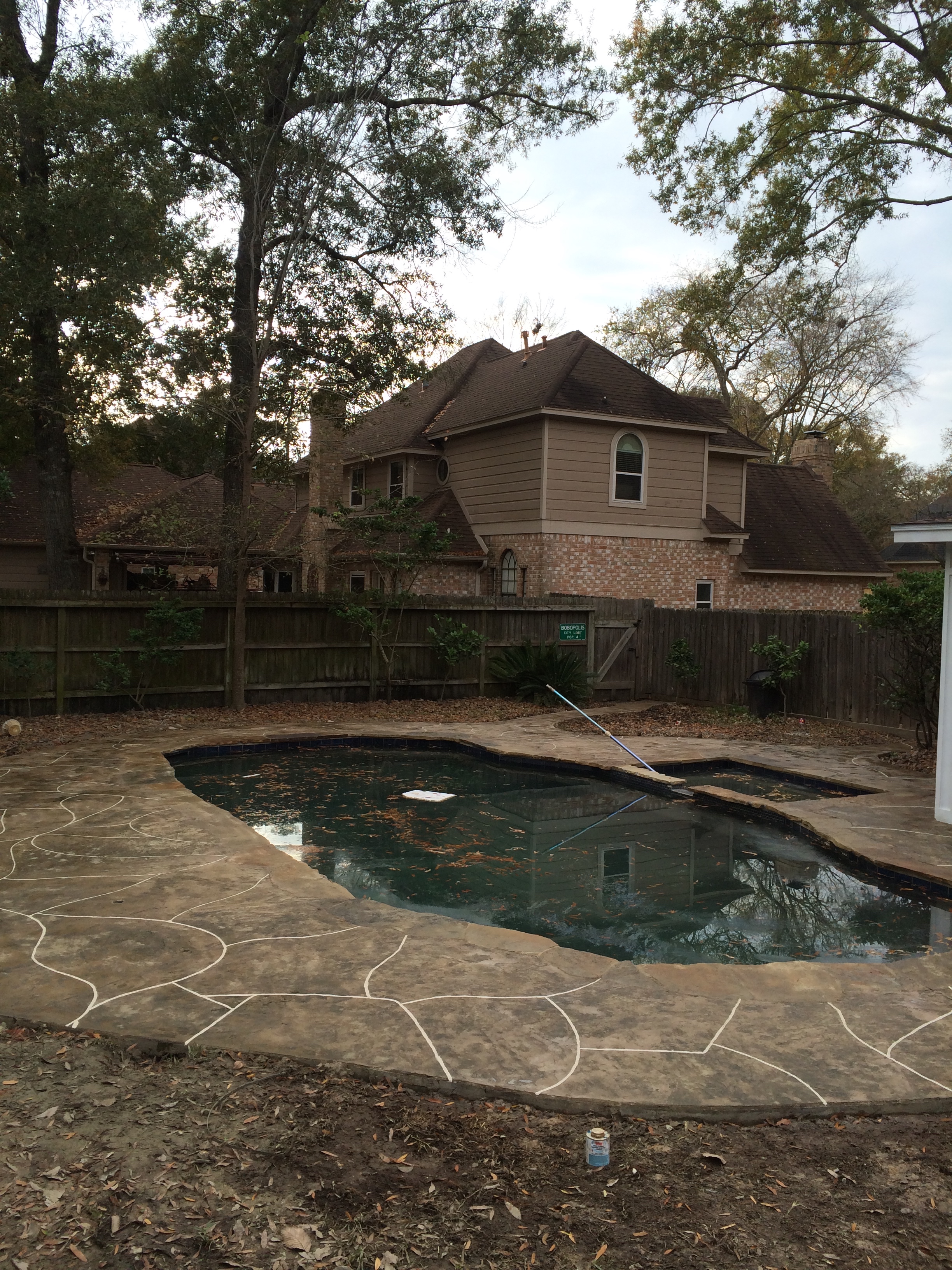 pool remodel stamped concrete 