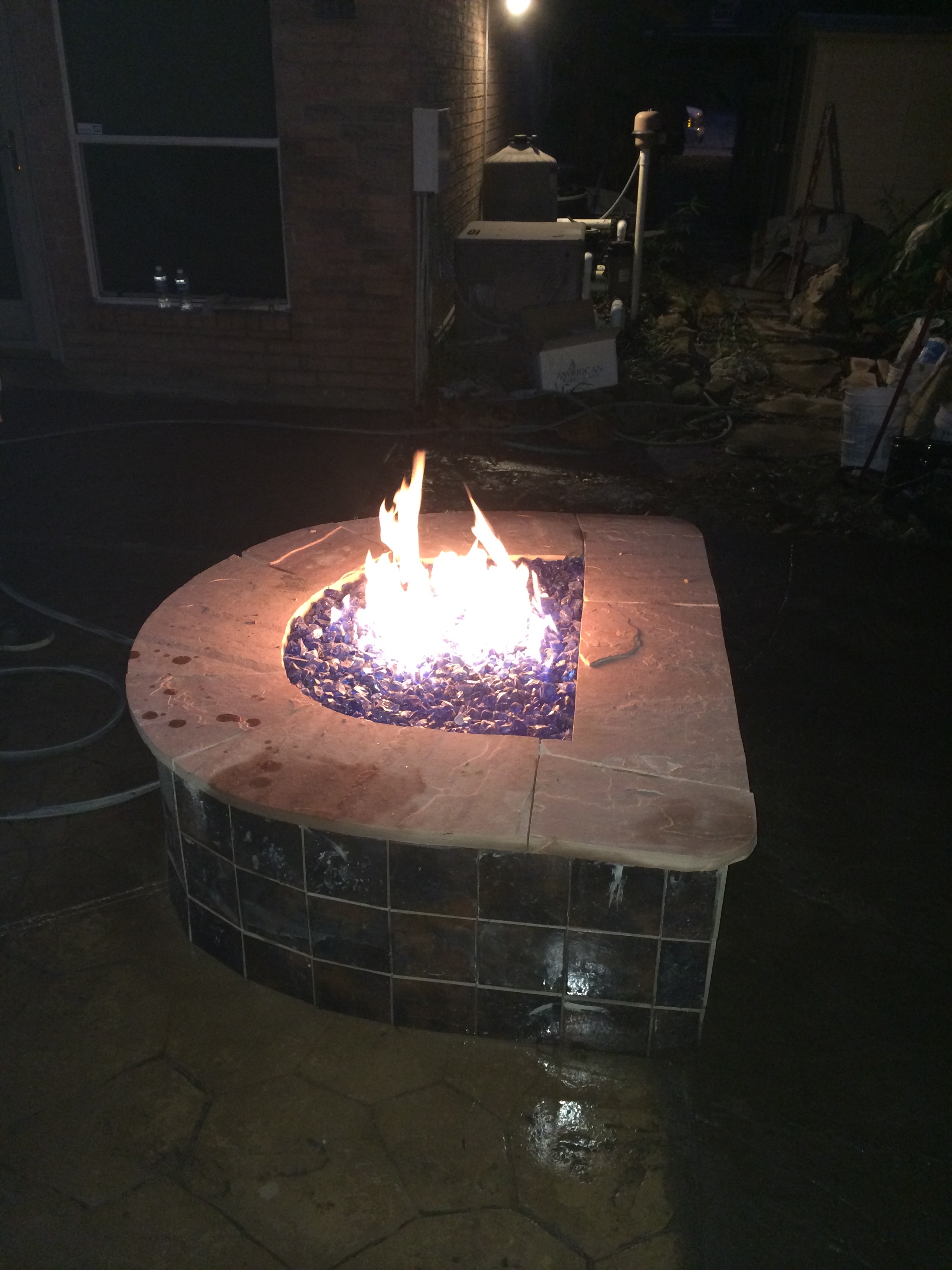 fire glass fire pit