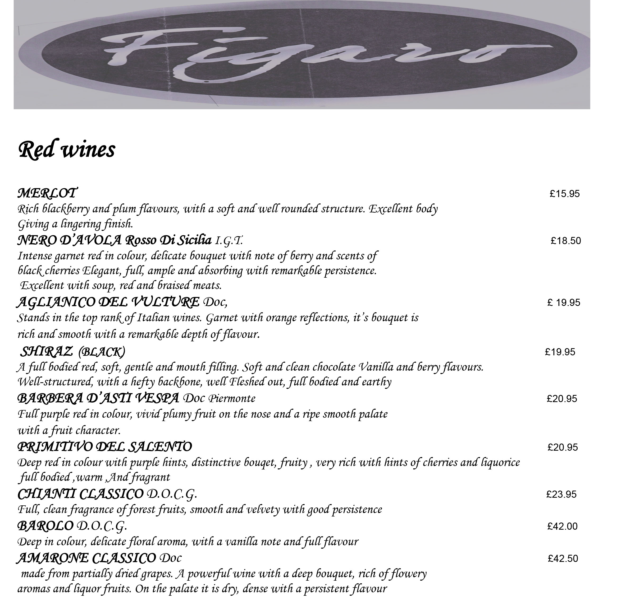 Figaro Menu Page 10