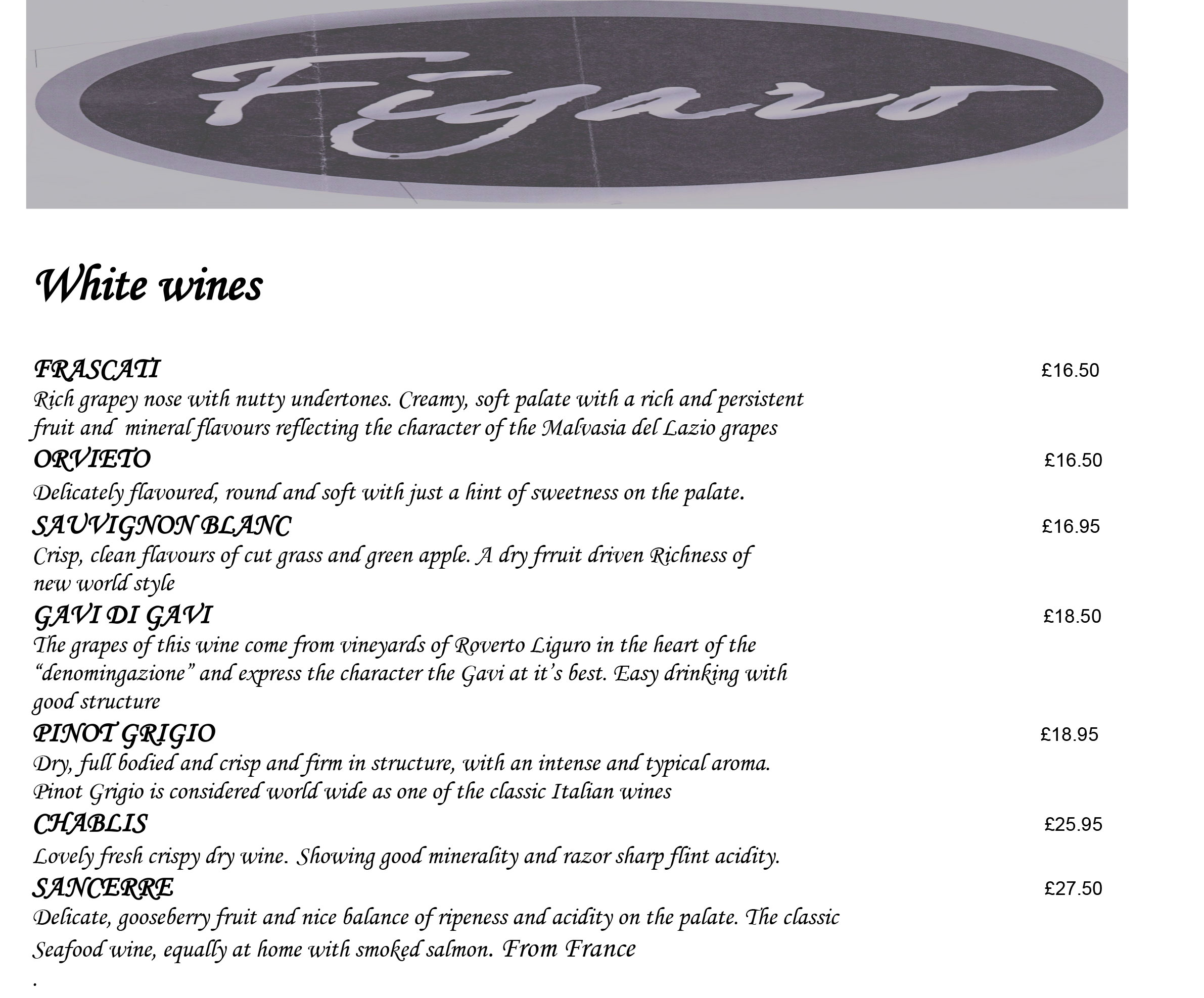 Figaro Menu Page 11