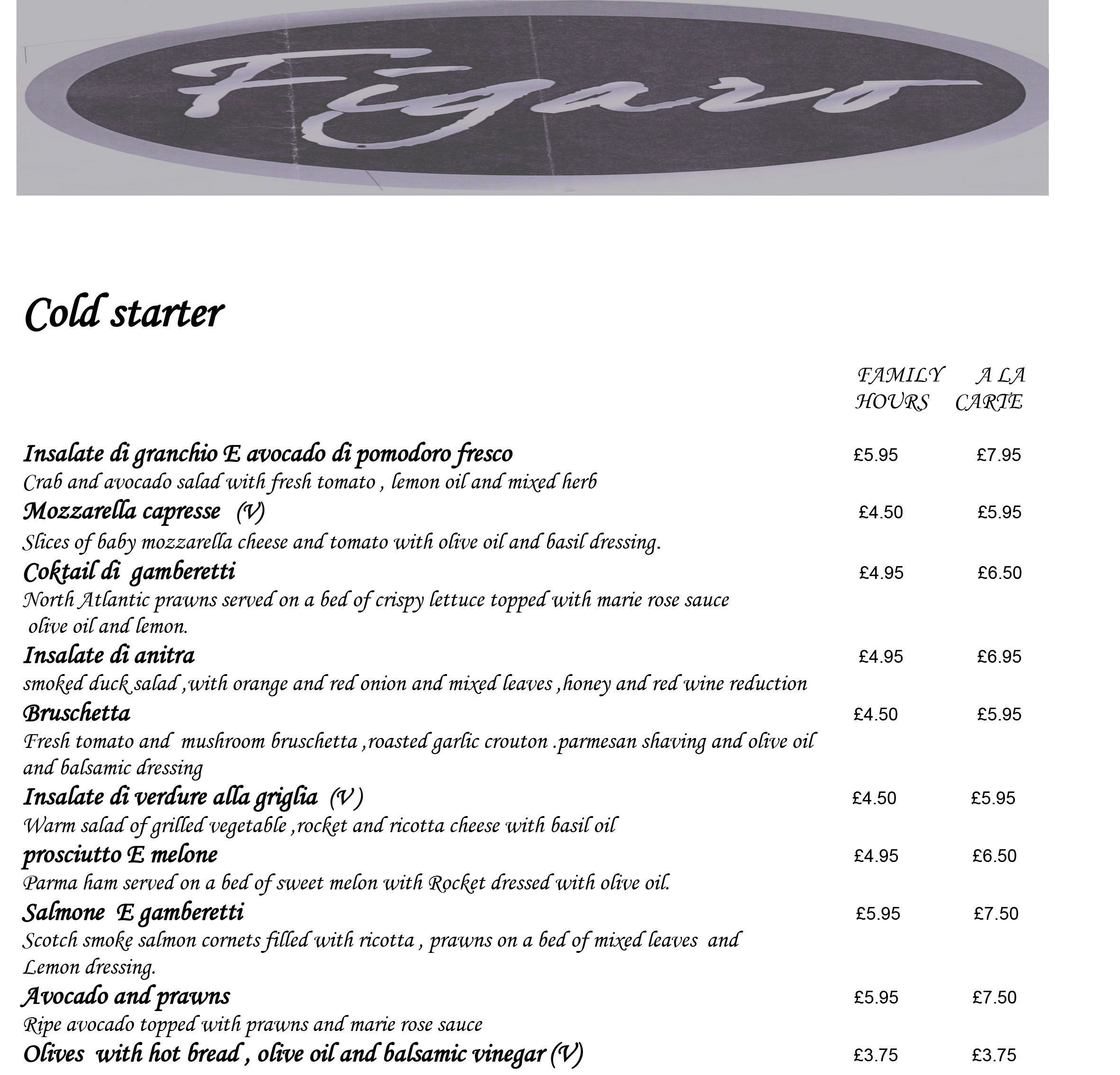 Figaro Menu Page 2