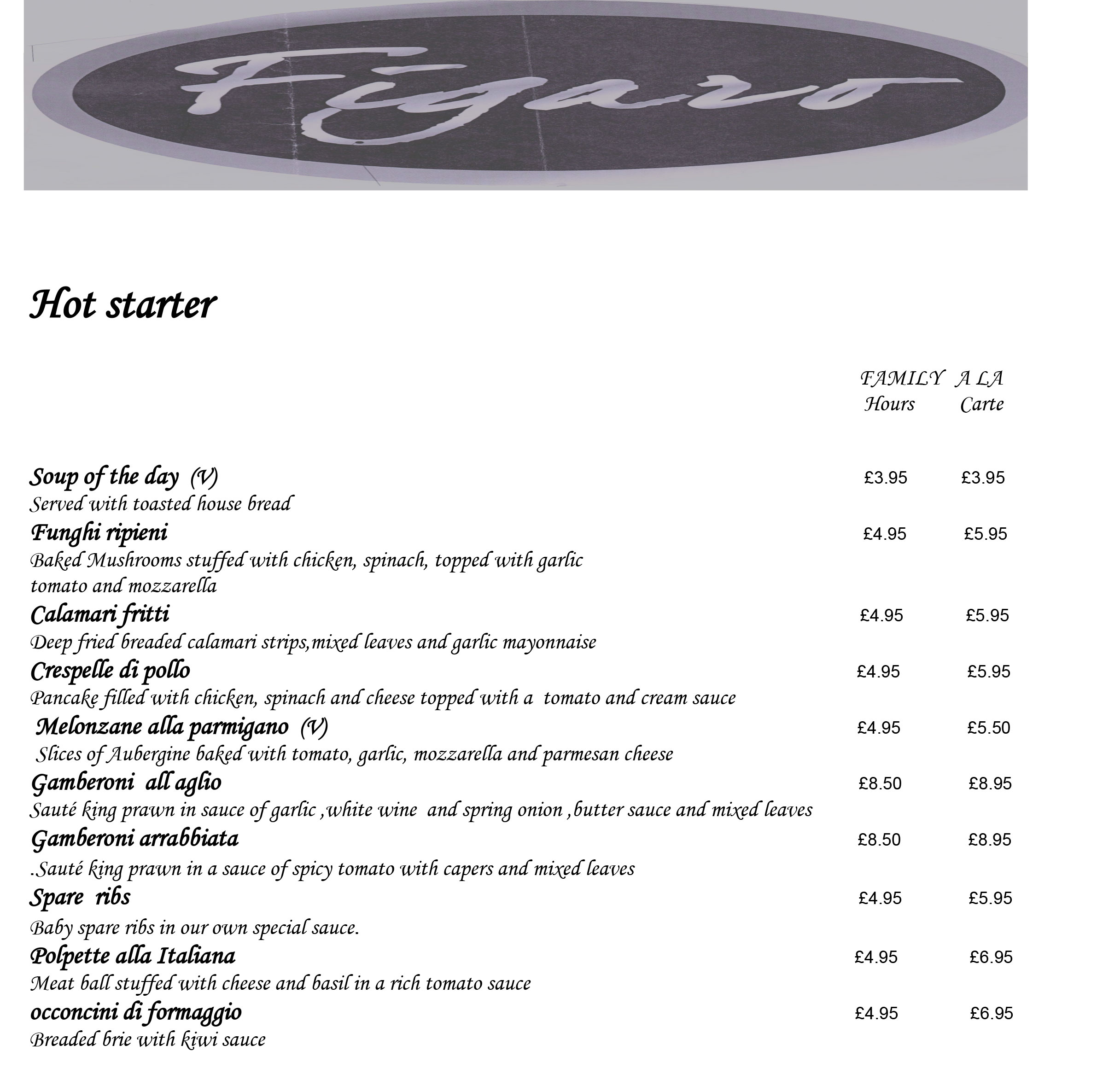 Figaro Menu Page 3