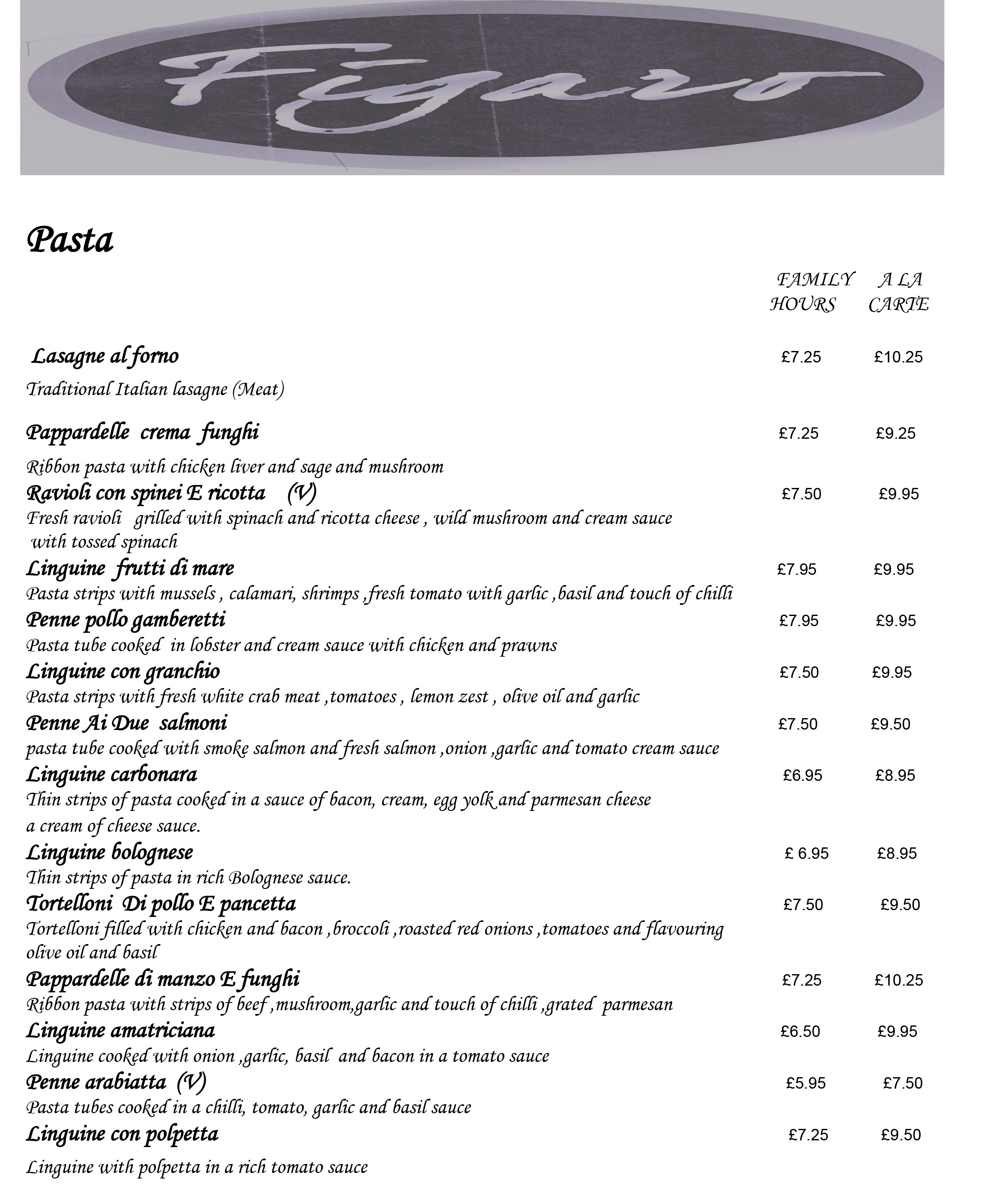 Figaro Menu Page 9