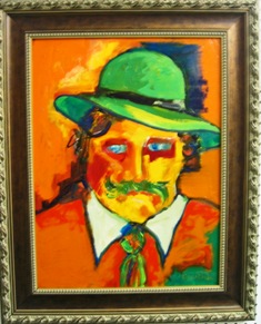 Man with Green Hat on board $750.00