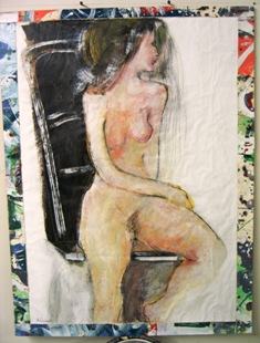 Seated Model #1 on paper